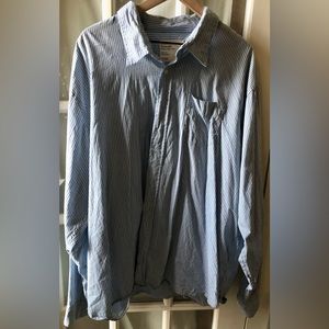 Men’s Wrangler long sleeve button down striped shirt in size 3XL
